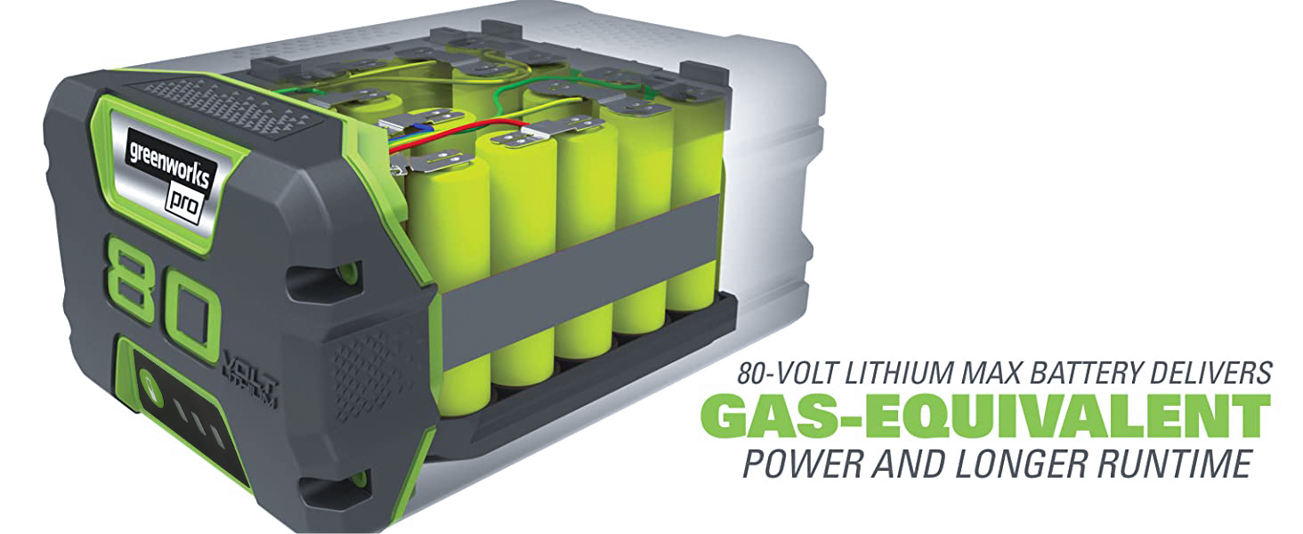 80V lithium battery longer runtime