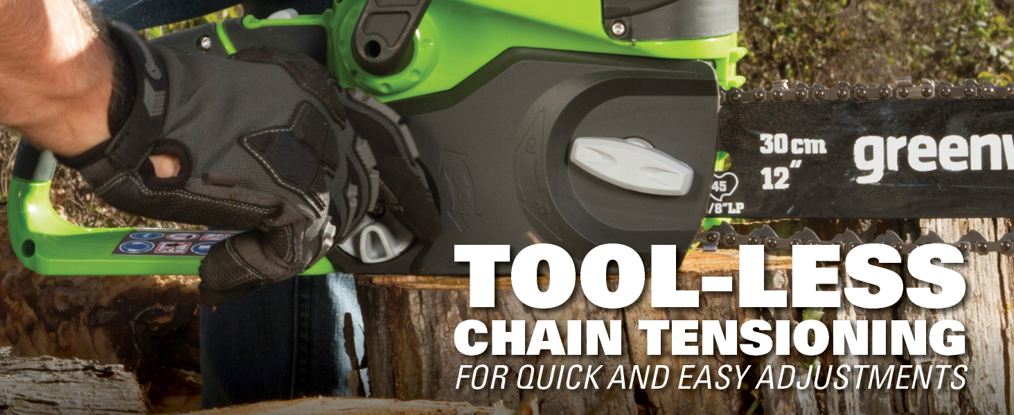 tool less chain tensioning