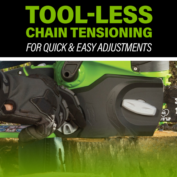 Tool Less Chain Tensioning